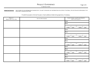 Prequalification Application Form for Contractors - Swimming Facility Program - Illinois, Page 4