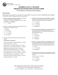 Swimming Facility Program Prequalification Application Form for Architects and Professional Engineers - Illinois, Page 2