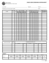 Document preview: Form IOCI15-393 Vision Rescreening Worksheet - Illinois