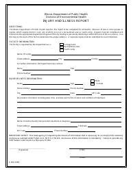 Form IL482-0483 Injury and Illness Report - Illinois