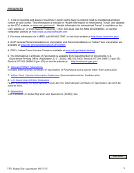 Yellow Fever Vaccination Stamp (Uniform Stamp) and Vaccination Site Agreement - Illinois, Page 5