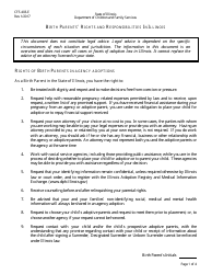 Document preview: Form CFS403-E Birth Parents' Rights and Responsibilities in Illinois - Illinois