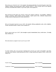 Form CFS458-C Let Me Tell You About My Child - Illinois, Page 2