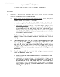 Document preview: Form CFS496-1 Illinois Foster Child and Youth Foster Bill of Rights - Illinois