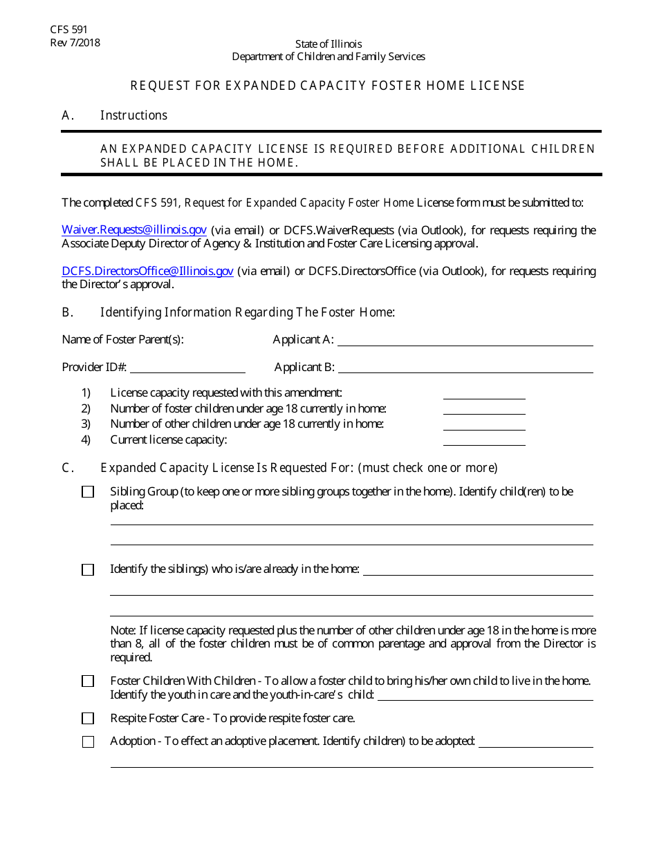 Cfs 432 Form.pdf Form CFS591 - Fill Out, Sign Online and Download Fillable PDF, Illinois ...