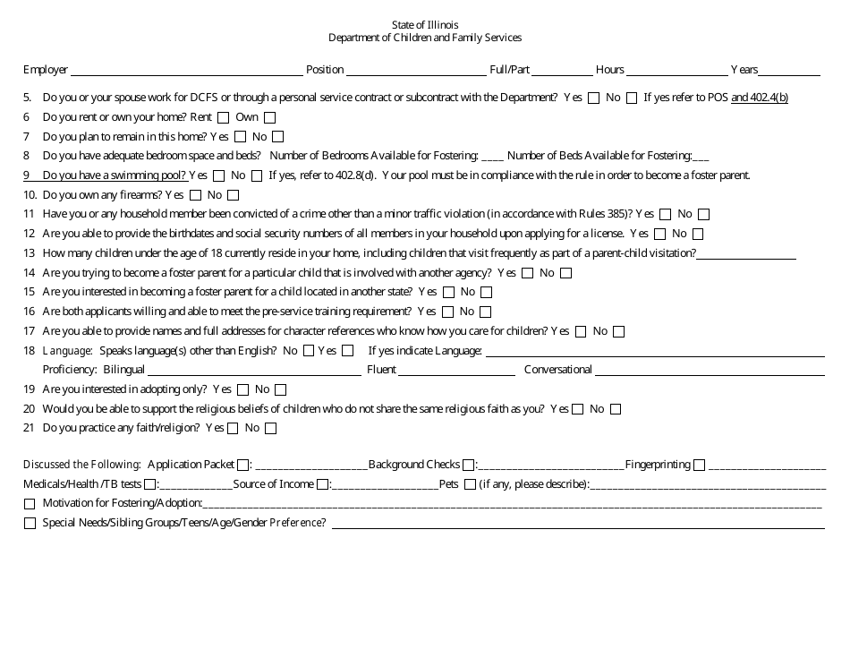 Form CFS542 Initial Inquiry - Illinois, Page 2