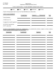 Document preview: Form CFS968-62A Child and Family Team Member Signature Sheet - Illinois