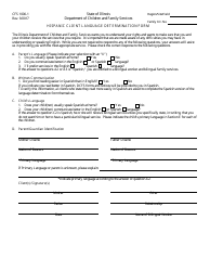 Form CFS1000-1 Hispanic Client Language Determination Form - Illinois