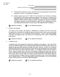 Form CFS1800-B-A Adoption Assistance Application - Illinois, Page 2
