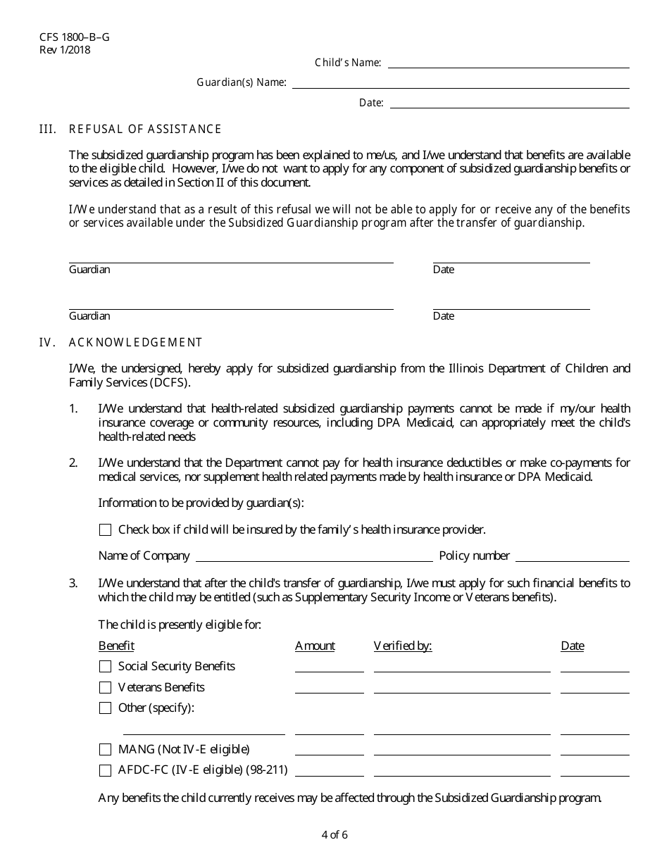 Form CFS1800-B-G - Fill Out, Sign Online and Download Fillable PDF ...