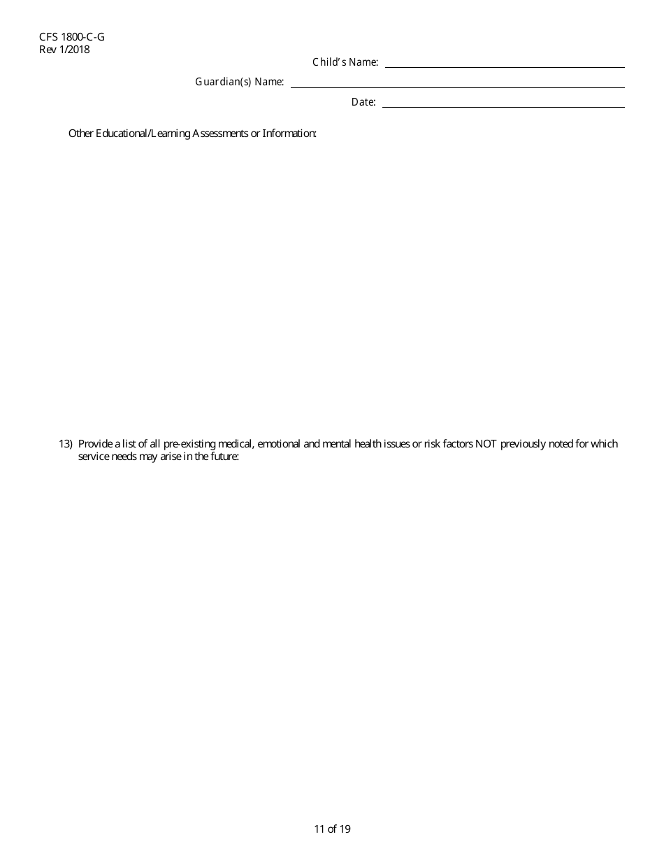 Form CFS1800-C-G Subsidized Guardianship Agreement - Illinois, Page 11