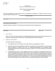 Form CFS1800-C-G Subsidized Guardianship Agreement - Illinois