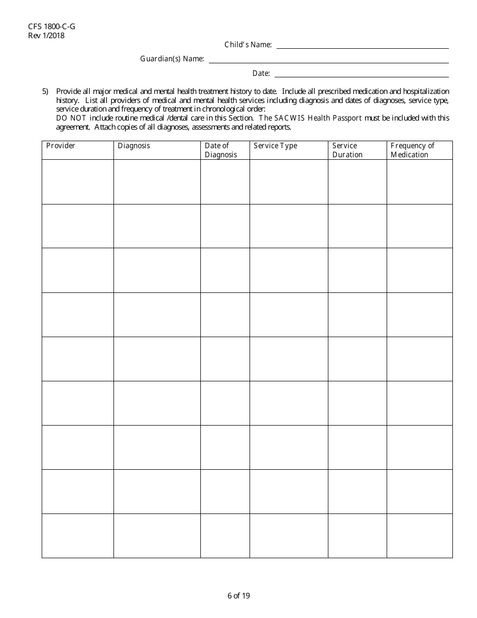 Form CFS1800-C-G Subsidized Guardianship Agreement - Illinois, Page 6