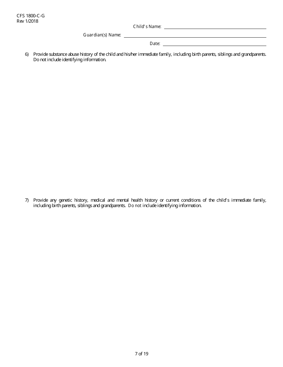 Form CFS1800-C-G Subsidized Guardianship Agreement - Illinois, Page 7