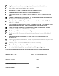 Form CFS2003 On-Site Visit License-Exempt and Unlicensed Day Care Provider - Illinois, Page 2