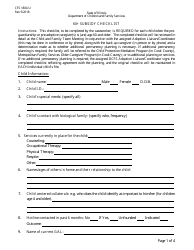 Document preview: Form CFS1800-U 60+ Subsidy Checklist - Illinois