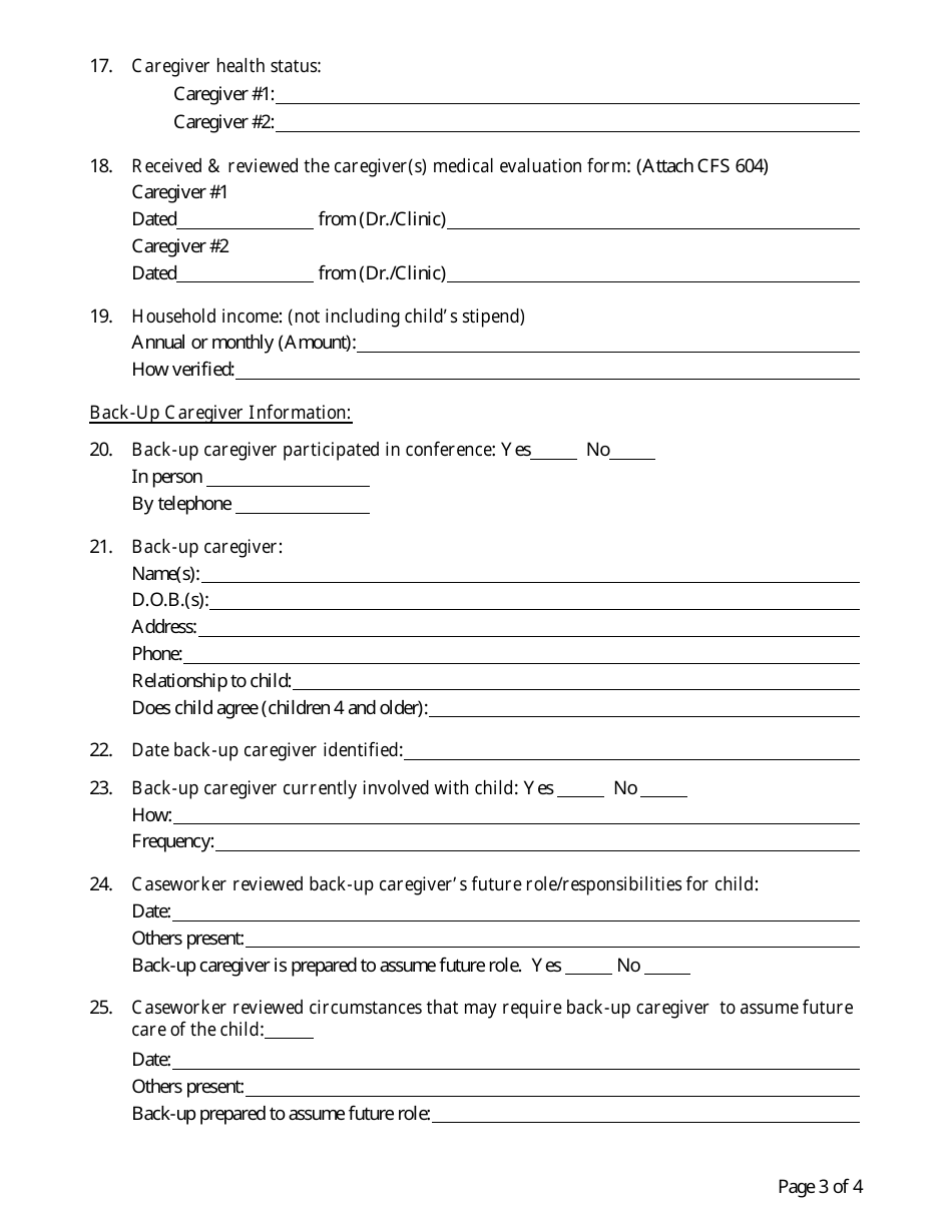 Form CFS1800-U 60+ Subsidy Checklist - Illinois, Page 3