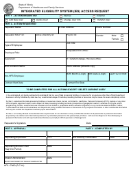 Form HFS1706G Integrated Eligibility System (Ies) Access Request - Illinois