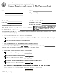 Document preview: Formulario HFS2538BS Aviso Del Departamento Personas De Edad Avanzada (Idoa) - Illinois (Spanish)