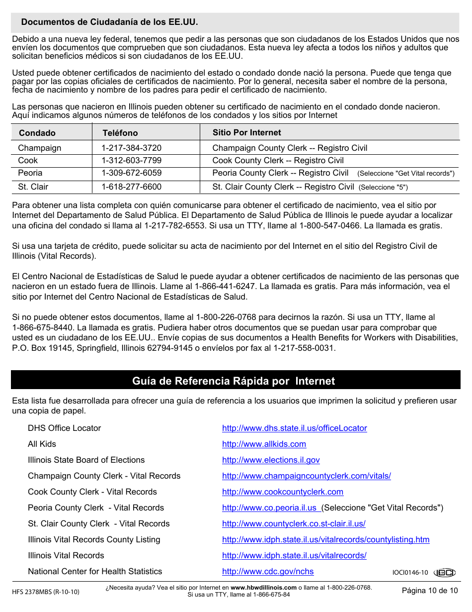 Formulario HFS2378MBS Beneficios De Salud Para Trabajadores Con Discapacidades (Solicitud Por Correo) - Illinois (Spanish), Page 12