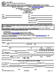 Form HFS1283 &quot;' application for Child Support Services (Title IV-D)&quot; - Illinois