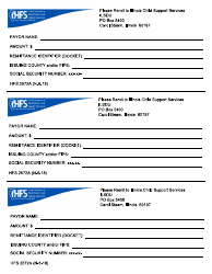 Form HFS2572A Sdu Payment Remittance Form - Illinois