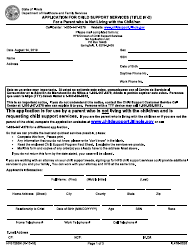 Form HFS1283N (IL428-0078) Application for Child Support Services (Title IV-D) for a Parent Not Living With the Child/Ren - Illinois