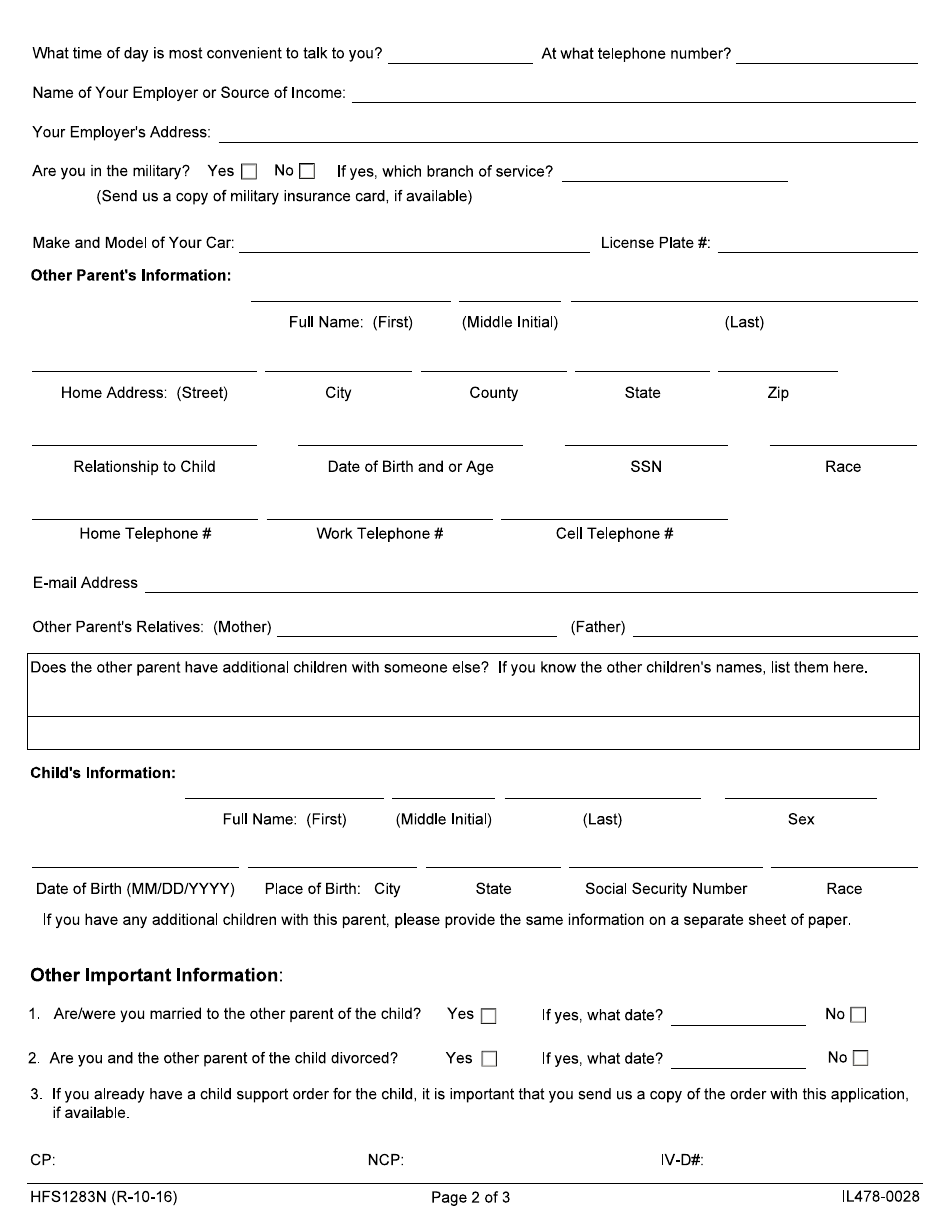 Form HFS1283N (IL428-0078) - Fill Out, Sign Online and Download ...