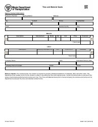 Document preview: Form BoBS1027 Time and Material Quote - Illinois