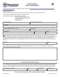 Document preview: Form OC102 Adopt-A-highway Notice of Abandonment - Illinois