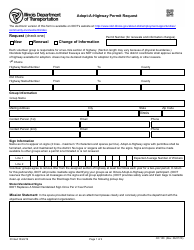 Document preview: Form OC100 Adopt-A-highway Permit Request - Illinois
