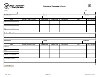 Document preview: Form BLR00500 Directory of Township Officials - Illinois