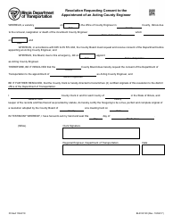 Document preview: Form BLR02130 Resolution Requesting Consent to the Appointment of an Acting County Engineer - Illinois