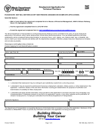 Document preview: Form PM1080 Employment Application for Technical Positions - Illinois