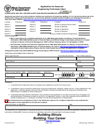 Form PM2425 Application for Seasonal Engineering Technician Intern - Illinois