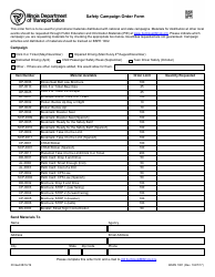Document preview: Form BSPE1001 Safety Campaign Order Form - Illinois