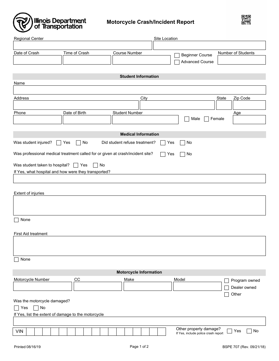 Form BSPE707 Fill Out, Sign Online and Download Fillable PDF