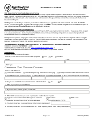 Document preview: Form SBE2323 Dbe Needs Assessment - Illinois