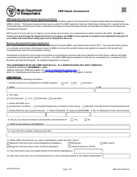 Form SBE2323 Dbe Needs Assessment - Illinois