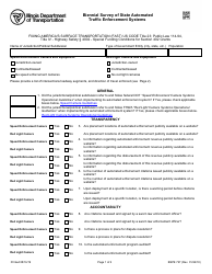 Document preview: Form BSPE727 Biennial Survey of State Automated Traffic Enforcement Systems - Illinois