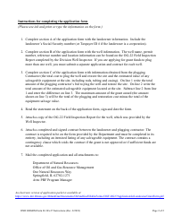 Form OG-27 Application for Landowner Grant - Plugging and Restoration Program - Illinois, Page 2