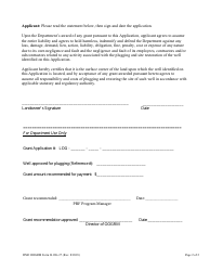 Form OG-27 Application for Landowner Grant - Plugging and Restoration Program - Illinois, Page 4