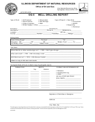 Form OG-5 (IL472-0279) &quot;Well Drilling Report&quot; - Illinois