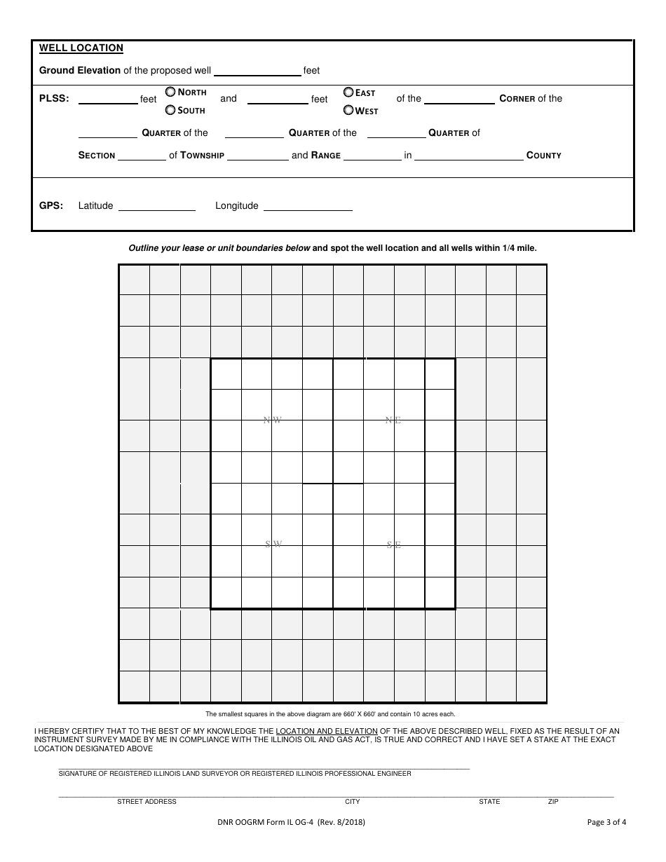 Form OG-4 Application to Amend a Class II Injection Well Permit - Illinois, Page 3