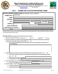 Form OG-1 Permittee Status Reporting Form - Illinois