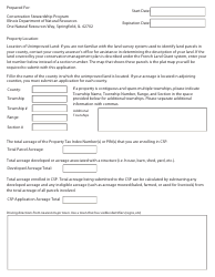 Conservation Stewardship Program Application &amp; Management Plan - Illinois, Page 2