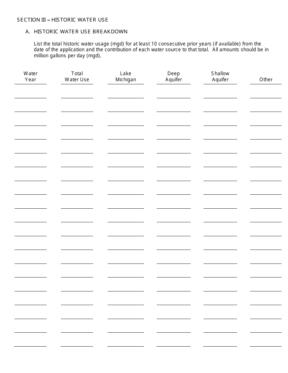 Lake Michigan Water Allocation - Application for Permit - Illinois, Page 3