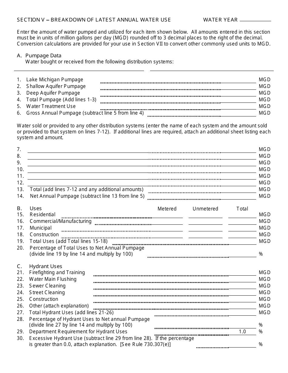 Lake Michigan Water Allocation - Application for Permit - Illinois, Page 7