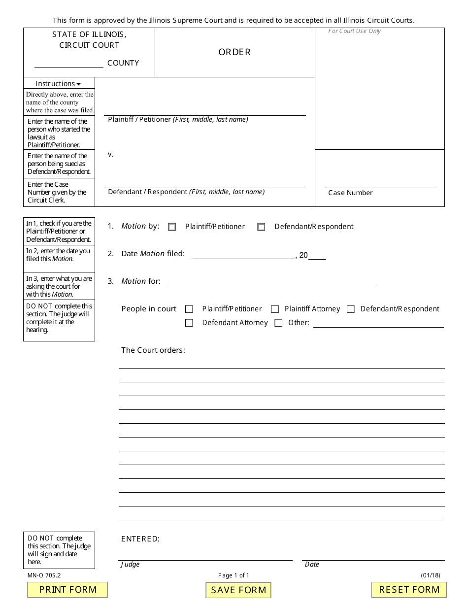 Form MN-O705.2 Order - Illinois, Page 1