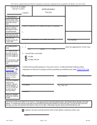 Document preview: Form AP-P503.5 Appearance Pro Se - Illinois